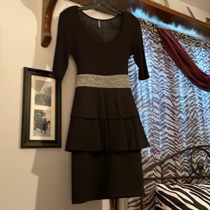 Boutique black and gray dress. Like new condition